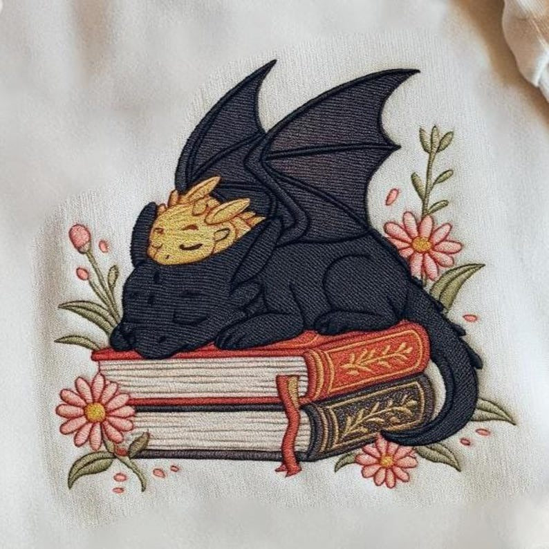 Dragon Book Embroidered Sweatshirt, Fantasy Book Reader Sweatshirt, Fourth Wing Sweater, Basgiath War College Shirt, Dragon Book Lover Shirt