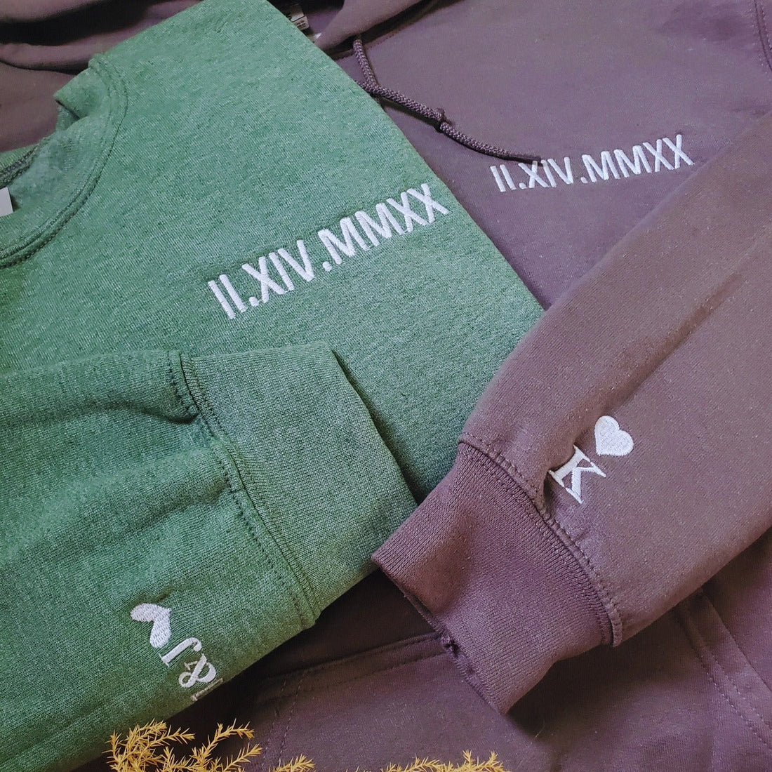 Custom Embroidered Husband and Wife Hoodie or Sweatshirt, Personalized Gift for Husband and Wife