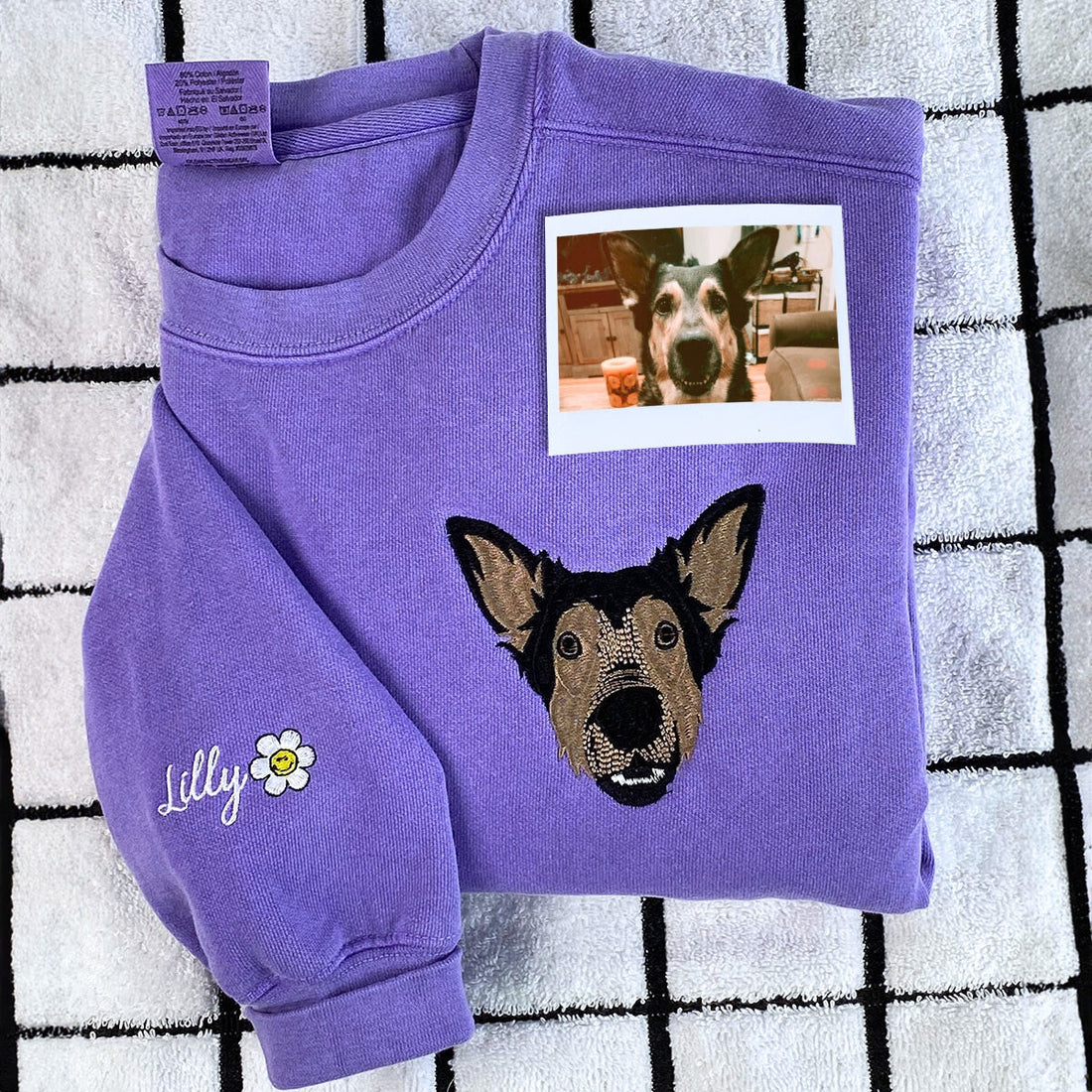 Comfort ColorÂ® Custom Embroidered Dog Mom Sweatshirt
