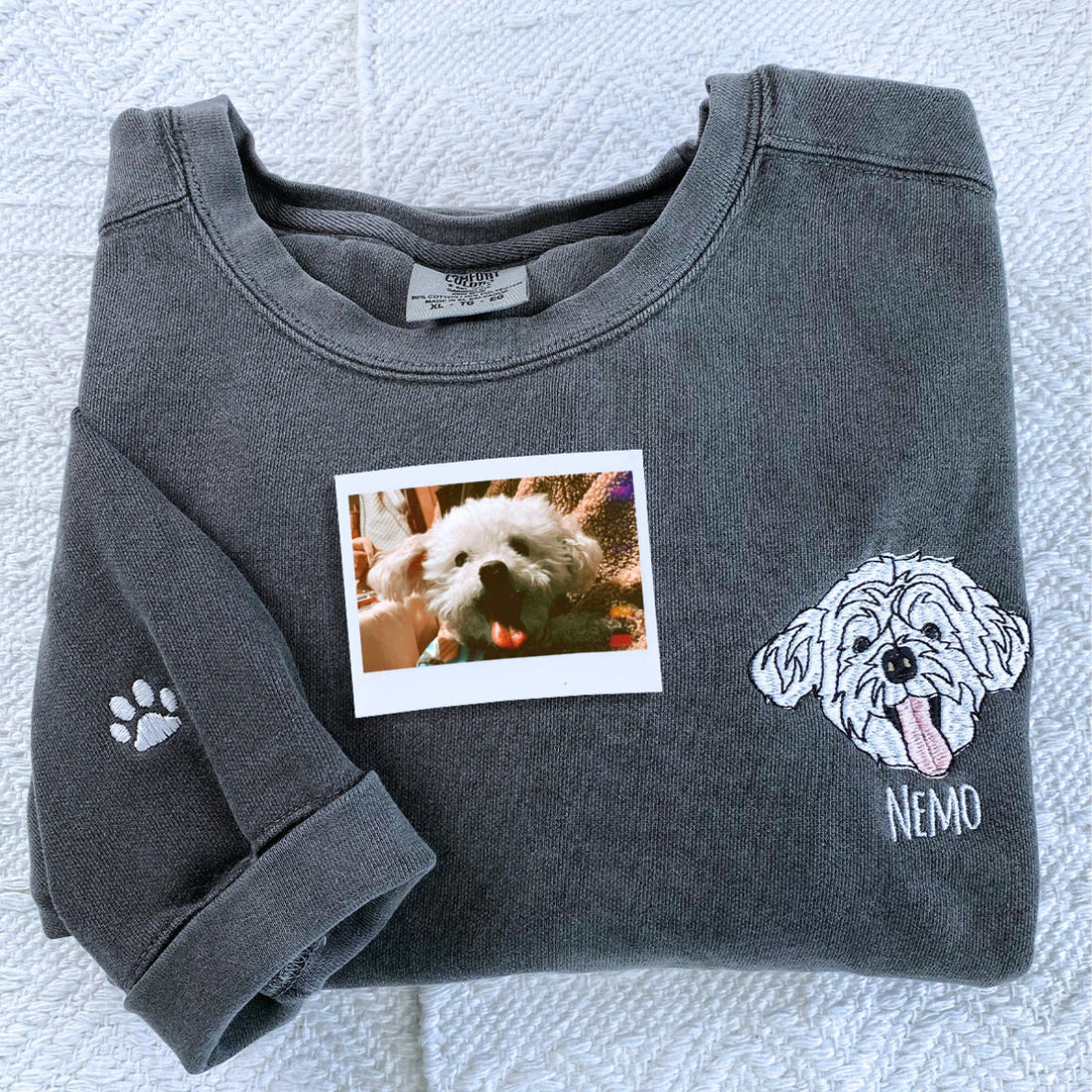 Comfort ColorÂ® Custom Embroidered Dog Mom Sweatshirt