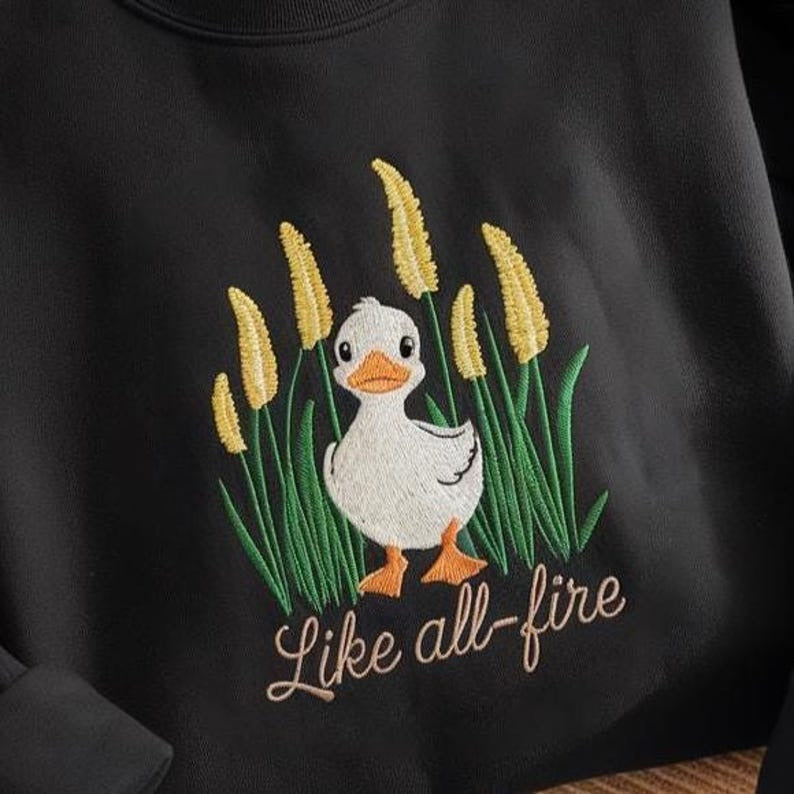 All Fire Goose Embroidered Sweatshirt, Goose Lover Sweatshirt, Book Lover Shirt, Book Inspired Sweater, Bookish Gift, Sunrise On The Reaping
