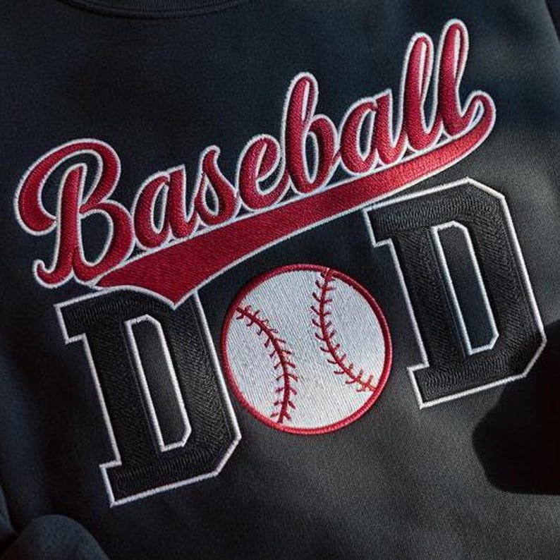 Basetball Dad Embroidered Sweatshirt, Baseball Lover Shirt, Baseball Dad Sweatshirt, Fathers Day Shirt, Game Day Dad Shirt, Sports Dad Shirt