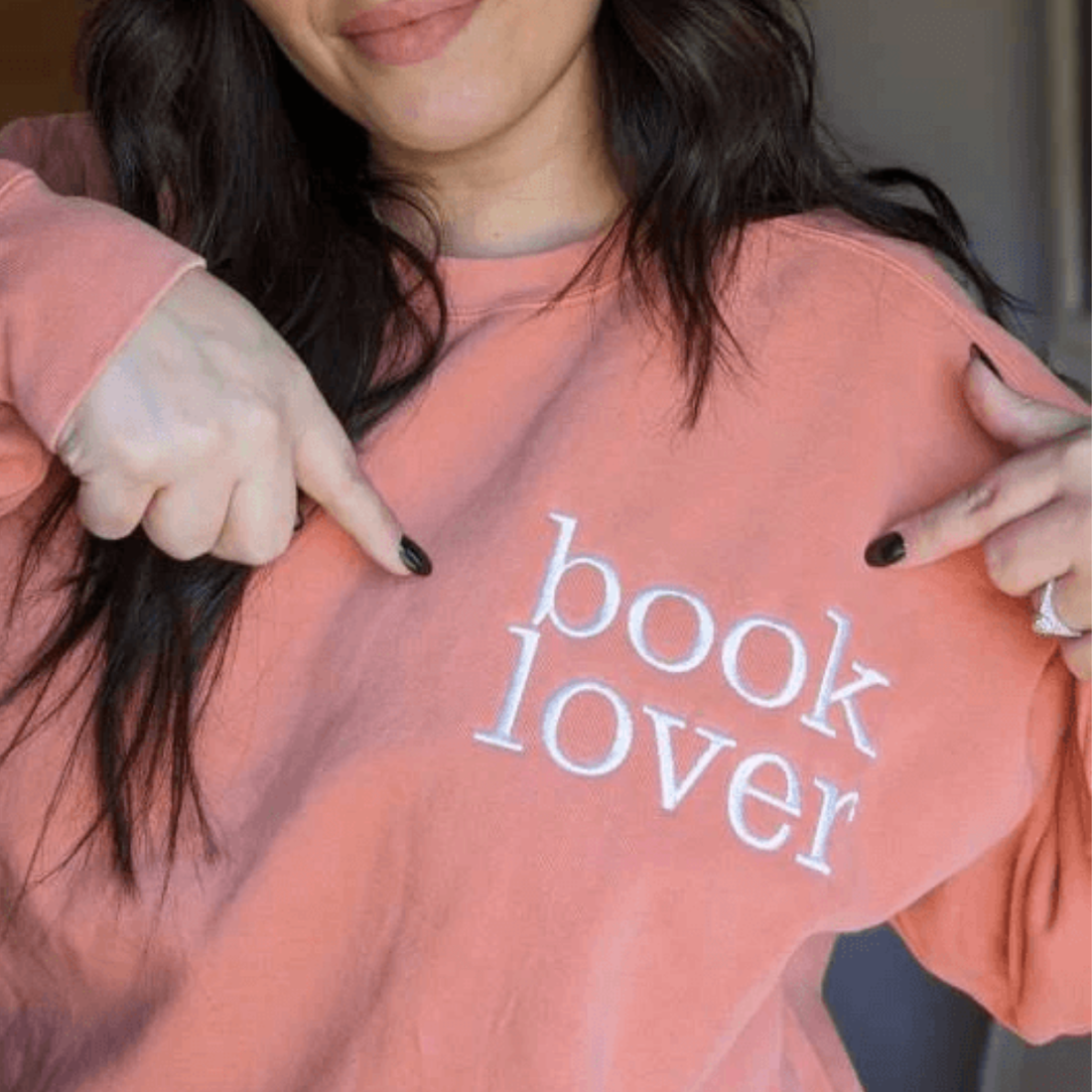 Comfort ColorÂ® Embroidered Book Lover Sweatshirt or T-shirt