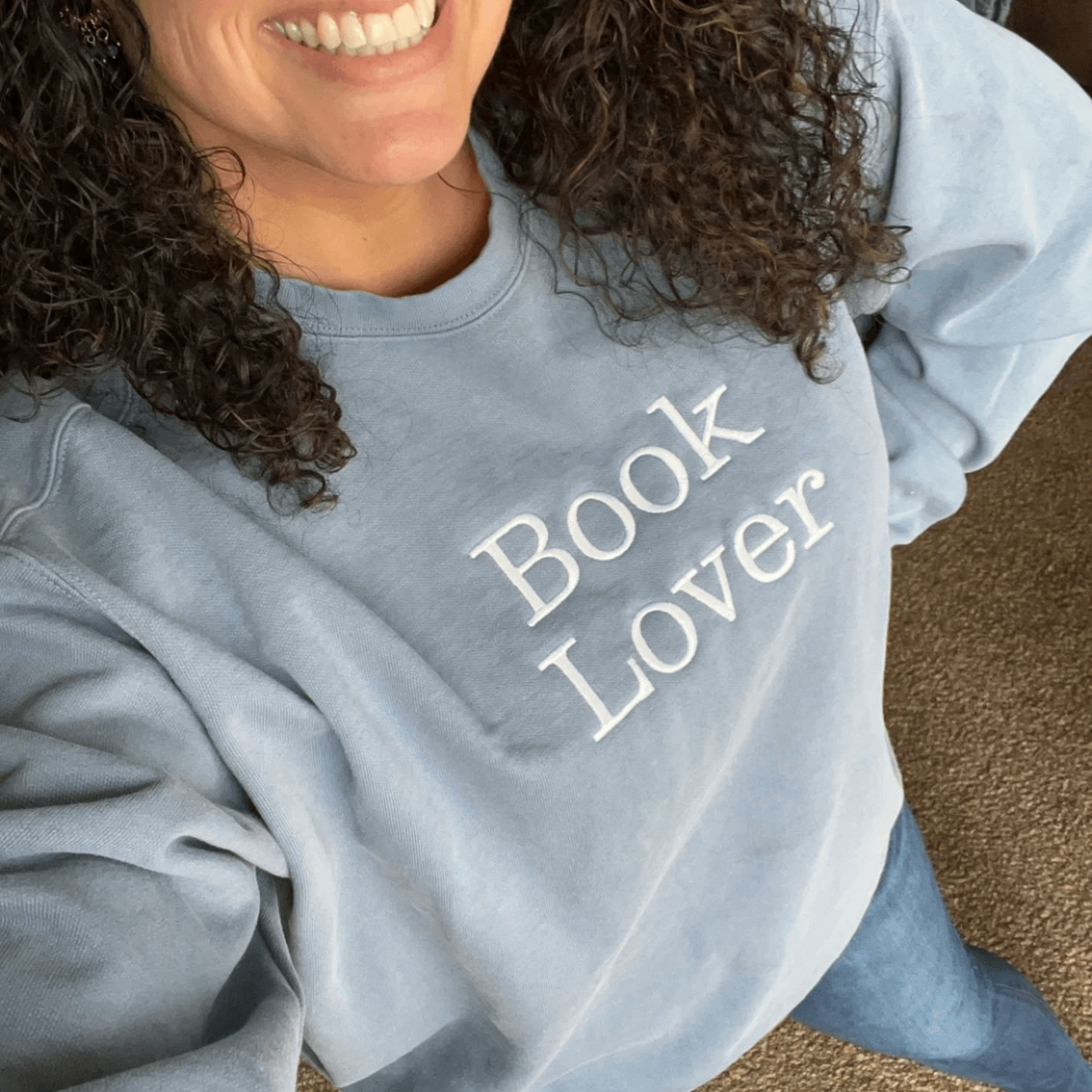 Comfort ColorÂ® Embroidered Book Lover Sweatshirt or T-shirt