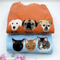 Comfort ColorÂ® Custom Embroidered Cat Sweatshirt from Photo