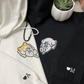 Cat x Dog Custom Embroidered Matching Hoodies For Couples