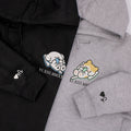 Cat x Dog Custom Roman Numeral Matching Embroidered Hoodies For Couples