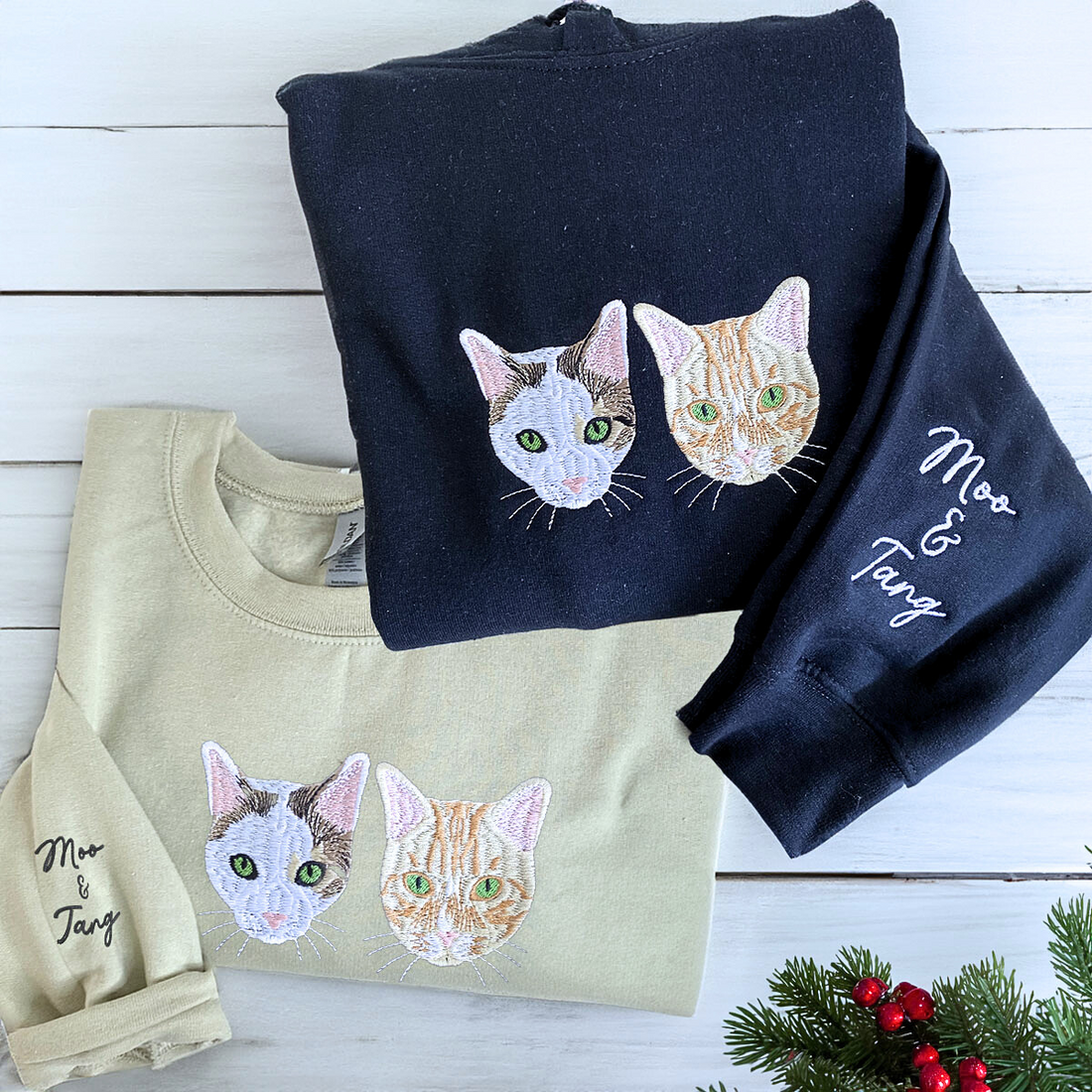 Cat Loverâ€™s Favorite: Crewneck Sweatshirt & Hoodie Combo