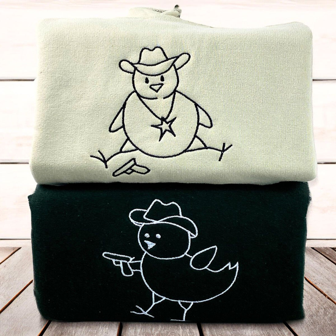 Custom Embroidered Chick Sherrifs Matching Sweatshirt or Hoodie