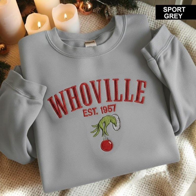 Christmas Embroidered Sweatshirt, Christmas Sweatshirt, Christmas Gifts for Friends, Christmas Gift, Funny Christmas Embroidered Sweatshirt