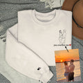 Custom Embroidered Portrait from Photo Sweatshirt, Couple Sweatshirts, Couples Portrait, Custom Photo Hoodie, Personalized Gift For Couple