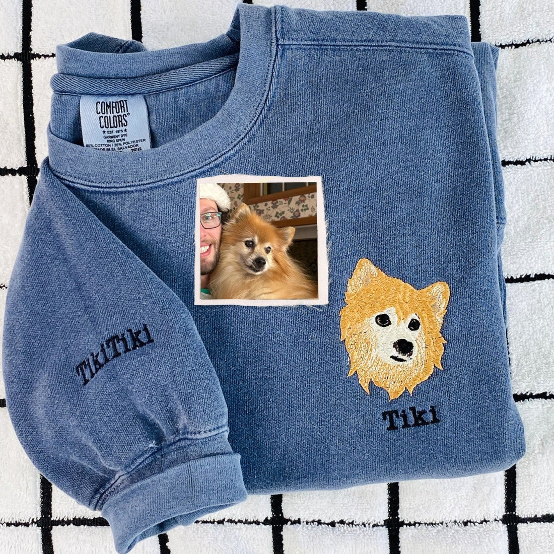 Comfort ColorÂ® Custom Embroidered Dog Dad Sweatshirt