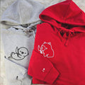 Custom Embroidered Capybara and Otter Matching Hoodies for Couples
