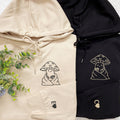Custom Embroidered Coffee Drinking Mushroom Matching Hoodies for Couples