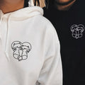Custom Embroidered Cute Fox Love Matching Hoodies for Couples