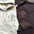 Custom Embroidered Cute Koala Bear Matching Hoodies for Couples