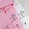 Custom Embroidered Cute Koala Bear Matching Hoodies for Couples