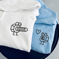 Custom Embroidered Cute Screw and Nut Matching Hoodies for Couples