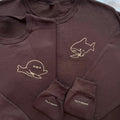 Custom Embroidered Cute Shark and Seal Matching Hoodies for Couples