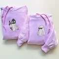 Custom Embroidered Ghost Partners In Crime Matching Hoodies for Couples