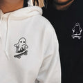 Custom Embroidered Ghost Skater Matching Hoodies for Couples