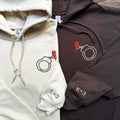 Custom Embroidered Handcuff Love Matching Hoodies for Couples