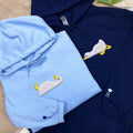 Custom Embroidered Sleepy Goose Matching Hoodies for Couples
