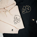 Custom Embroidered Twin Flame Matching Hoodies for Couples