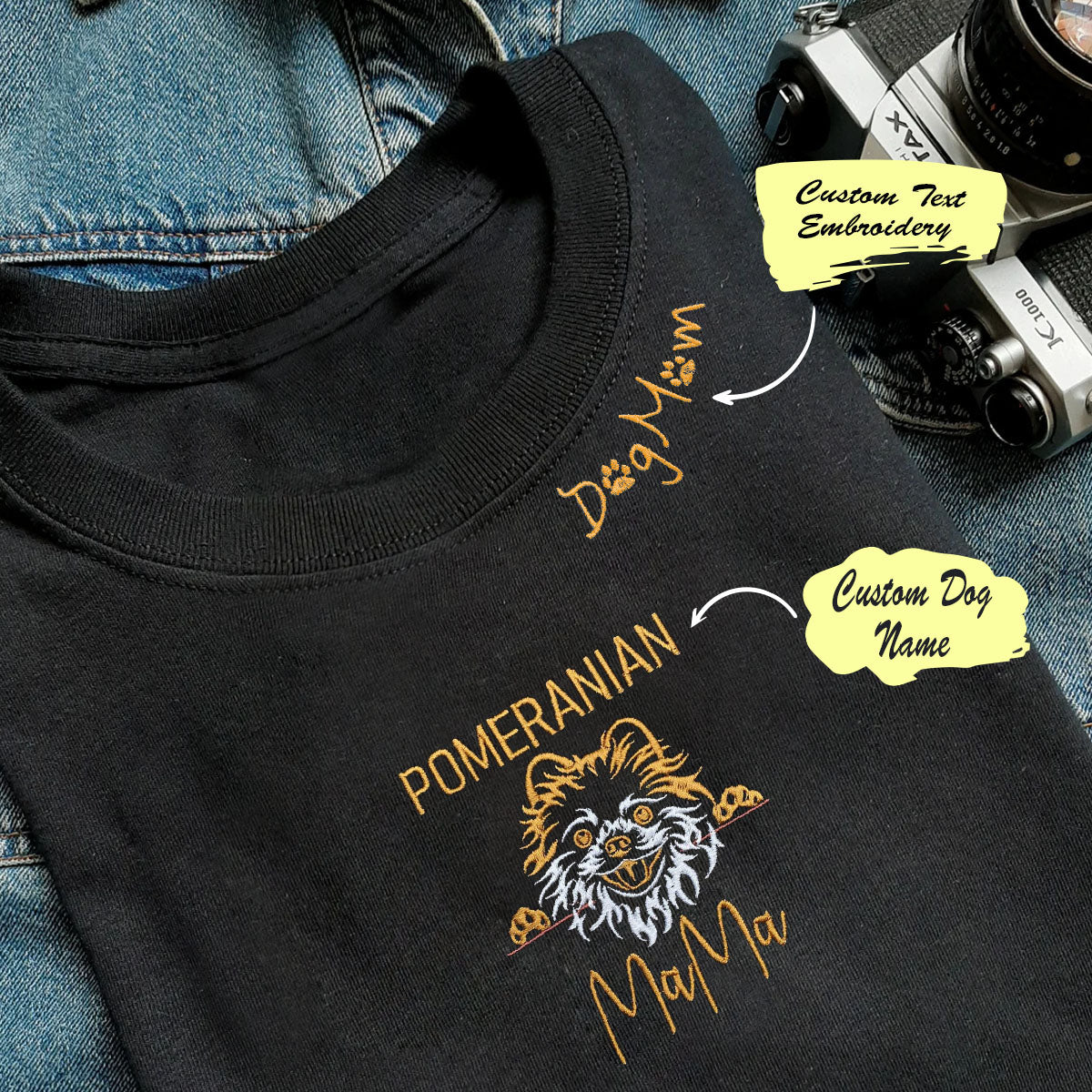 Custom Embroidered Pomeranian Shirt