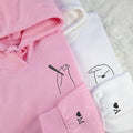 Custom Embroidered Angry Couple Matching Hoodies for Couples