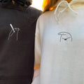 Custom Embroidered Angry Couple Matching Hoodies for Couples