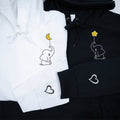 Custom Embroidered Baby Elephant Matching Hoodies for Couples