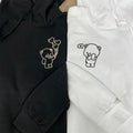 Custom Embroidered Bear Love Matching Hoodies for Couples