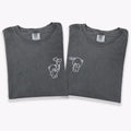 Custom Embroidered Bear Love Matching T-shirts for Couples