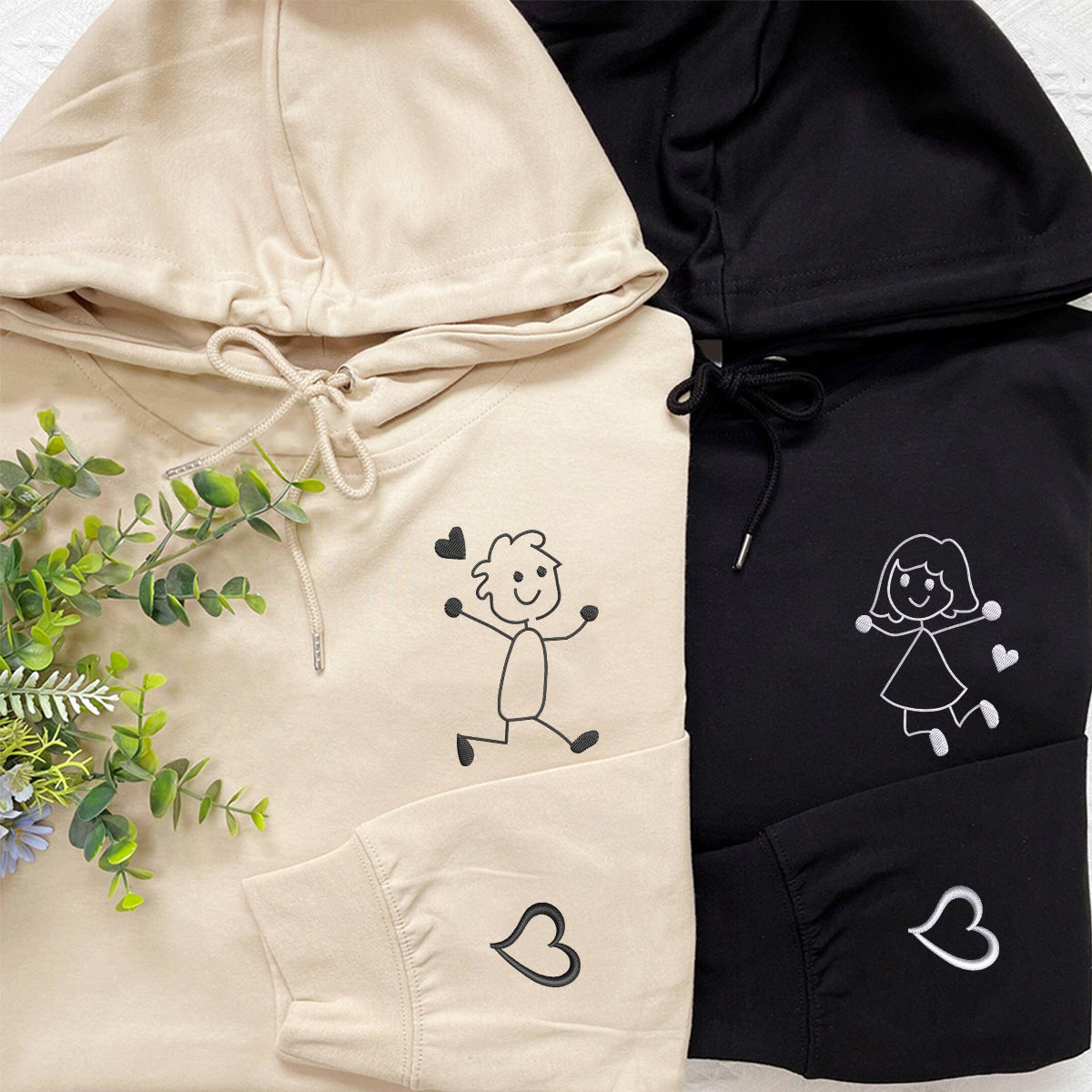 Custom Embroidered Better Together Matching Hoodies for Couples