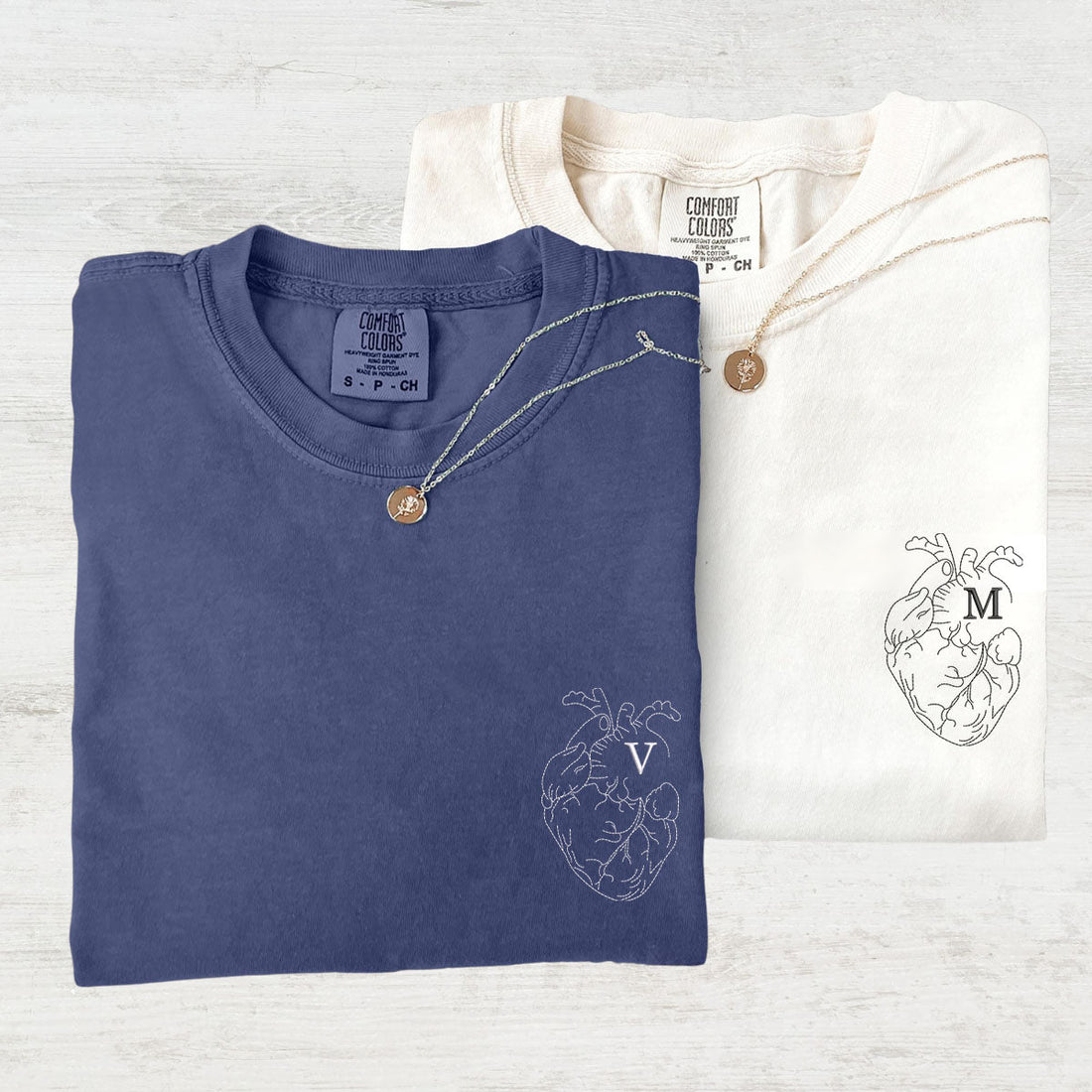Custom Embroidered Boyfriend Girlfriend Matching Sets T-shirts for Couples