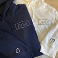 Custom Embroidered Bunny Couple Matching Hoodies for Couples