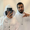Custom Embroidered Bunny Couple Matching Hoodies for Couples