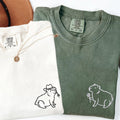 Custom Embroidered Capybara Matching T-shirts for Couples