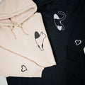 Custom Embroidered Cat Portal Matching Hoodies for Couples