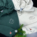 Custom Embroidered Chicken & Egg Matching Hoodies for Couples