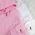 Custom Embroidered Cloud & Sun Matching Hoodies for Couples