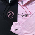 Custom Embroidered Crocodile & Penguin Matching Hoodies for Couples