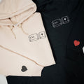 Custom Embroidered Ctrl Love Matching Hoodies for Couples