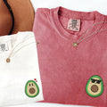 Custom Embroidered Cute Avocado Matching T-shirts for Couples