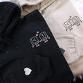 Custom Embroidered Cute Keyboard Keys Love Matching Hoodies for Couples