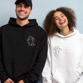 Custom Embroidered Cute Monster Matching Hoodies for Couples