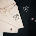 Custom Embroidered Dog & Cat Love Matching Hoodies for Couples