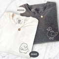Custom Embroidered Duck Duck Goose Matching T-shirts for Couples
