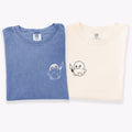 Custom Embroidered Duck and Penguin with Knife Matching T-shirts for Couples